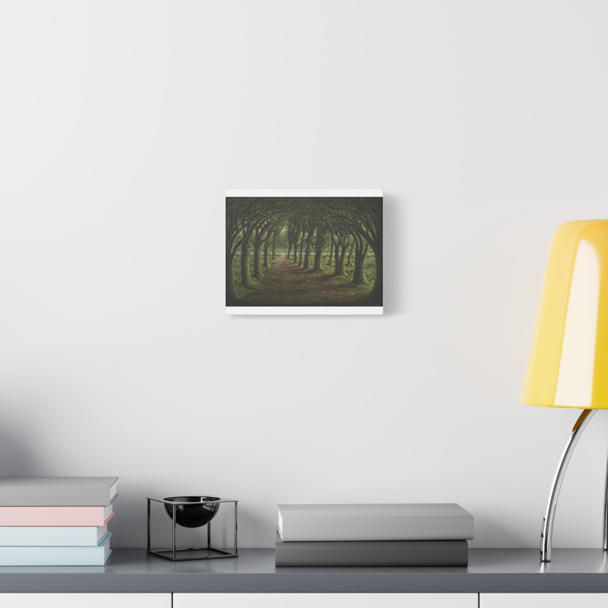 Enchanted Tree Tunnel Matte Canvas Print — Forest Path Wall Art Printify